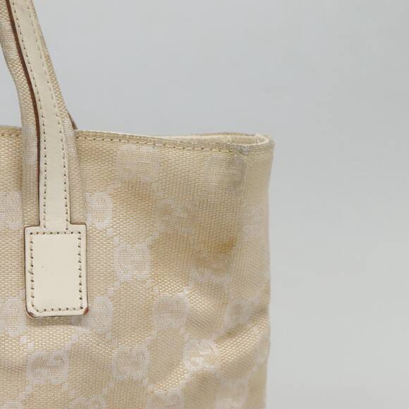 GUCCI GG Canvas Hand Bag Beige Silver 002 002 - Picture 6 of 13